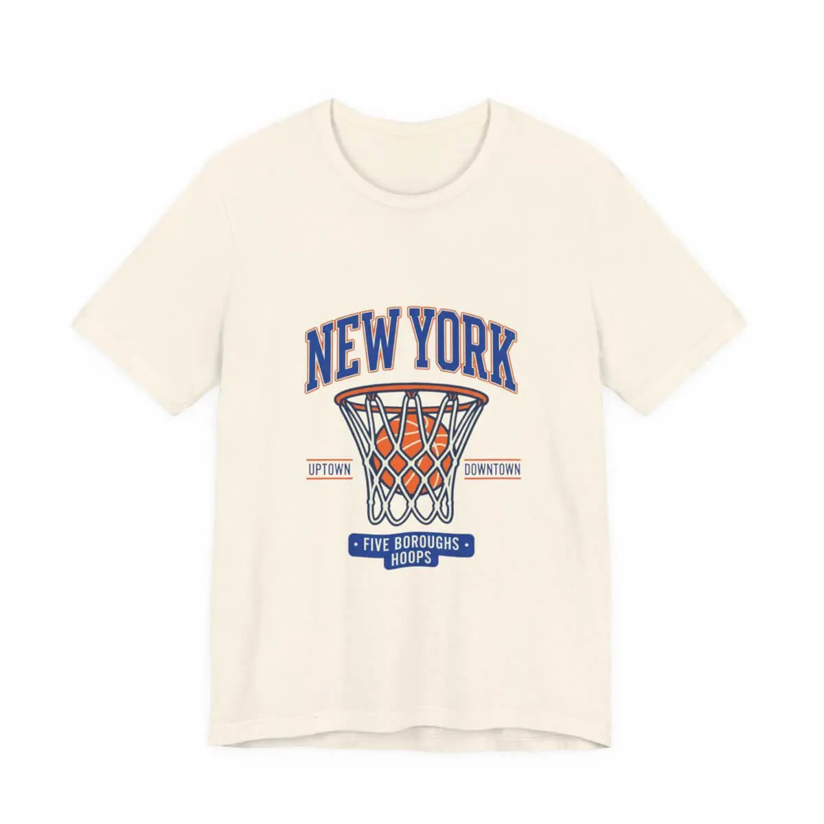 New York Basketball Hoop Tee | Vintage 80s-90s Streetwear, Five Boroughs Fan Shirt SYNC