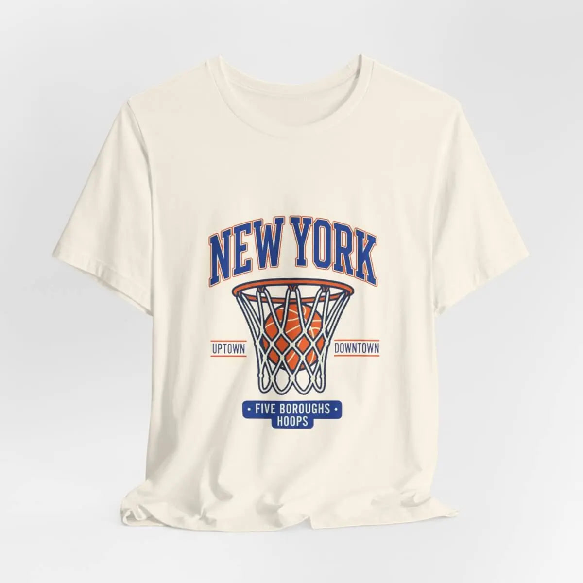 New York Basketball Hoop Tee | Vintage 80s-90s Streetwear, Five Boroughs Fan Shirt SYNC